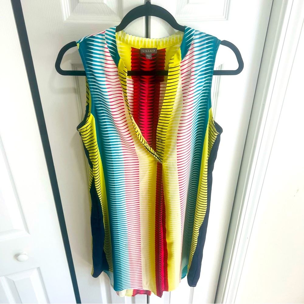 Lilla P Striped Striped Dress - Size Small